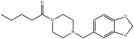1-[4-(1,3-benzodioxol-5-ylmethyl)piperazin-1-yl]pentan-1-one 结构式