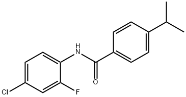 N-(4-chloro-2-fluorophenyl)-4-propan-2-ylbenzamide 结构式