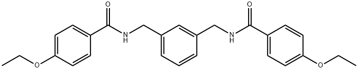 4-ethoxy-N-[[3-[[(4-ethoxybenzoyl)amino]methyl]phenyl]methyl]benzamide 结构式