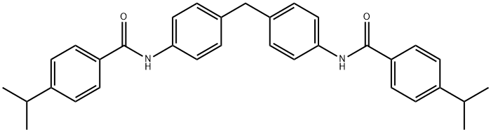 4-propan-2-yl-N-[4-[[4-[(4-propan-2-ylbenzoyl)amino]phenyl]methyl]phenyl]benzamide 结构式