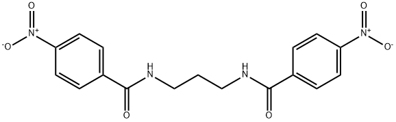 4-nitro-N-[3-[(4-nitrobenzoyl)amino]propyl]benzamide 结构式