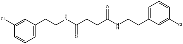 N,N'-bis[2-(3-chlorophenyl)ethyl]butanediamide 结构式