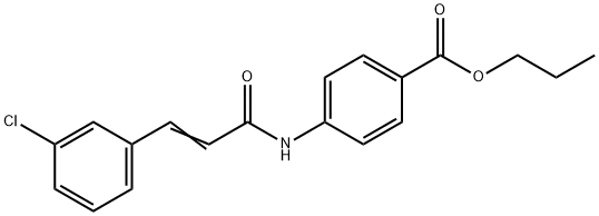 propyl 4-[[(E)-3-(3-chlorophenyl)prop-2-enoyl]amino]benzoate 结构式