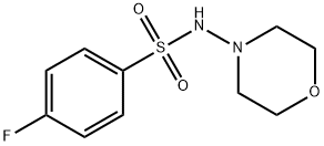 4-fluoro-N-morpholin-4-ylbenzenesulfonamide 结构式