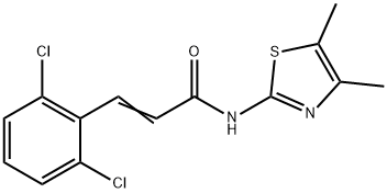 (E)-3-(2,6-dichlorophenyl)-N-(4,5-dimethyl-1,3-thiazol-2-yl)prop-2-enamide 结构式