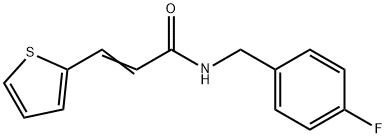 (E)-N-[(4-fluorophenyl)methyl]-3-thiophen-2-ylprop-2-enamide 结构式