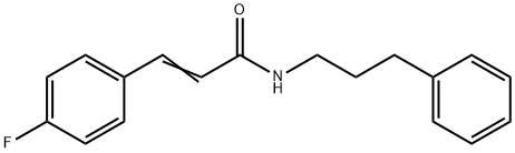 (E)-3-(4-fluorophenyl)-N-(3-phenylpropyl)prop-2-enamide 结构式