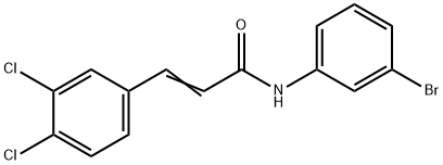 (E)-N-(3-bromophenyl)-3-(3,4-dichlorophenyl)prop-2-enamide 结构式