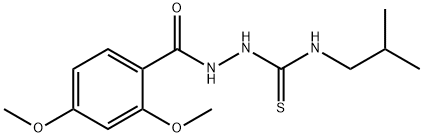 1-[(2,4-dimethoxybenzoyl)amino]-3-(2-methylpropyl)thiourea 结构式