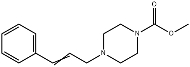 methyl 4-[(E)-3-phenylprop-2-enyl]piperazine-1-carboxylate 结构式