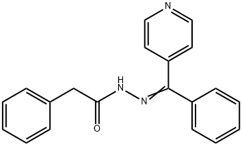 2-phenyl-N-[(E)-[phenyl(pyridin-4-yl)methylidene]amino]acetamide 结构式