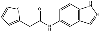 N-(1H-indazol-5-yl)-2-thiophen-2-ylacetamide 结构式