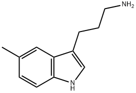 3-(5-甲基-3-吲哚基)-1-丙胺 结构式