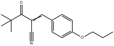 (2Z)-4,4-dimethyl-3-oxo-2-[(4-propoxyphenyl)methylidene]pentanenitrile 结构式