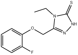 4-ethyl-3-[(2-fluorophenoxy)methyl]-1H-1,2,4-triazole-5-thione 结构式