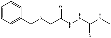 1-[(2-benzylsulfanylacetyl)amino]-3-methylthiourea 结构式