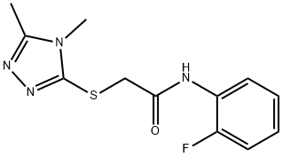 2-[(4,5-dimethyl-1,2,4-triazol-3-yl)sulfanyl]-N-(2-fluorophenyl)acetamide 结构式