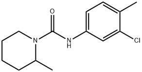 N-(3-chloro-4-methylphenyl)-2-methylpiperidine-1-carboxamide 结构式