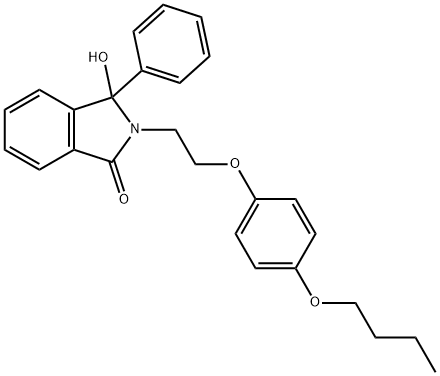 2-[2-(4-butoxyphenoxy)ethyl]-3-hydroxy-3-phenylisoindol-1-one 结构式