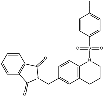 2-[[1-(4-methylphenyl)sulfonyl-3,4-dihydro-2H-quinolin-6-yl]methyl]isoindole-1,3-dione 结构式