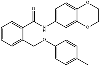 N-(2,3-dihydro-1,4-benzodioxin-6-yl)-2-[(4-methylphenoxy)methyl]benzamide 结构式