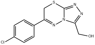 [6-(4-chlorophenyl)-7H-[1,2,4]triazolo[3,4-b][1,3,4]thiadiazin-3-yl]methanol 结构式