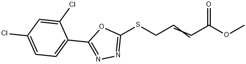 methyl (E)-4-[[5-(2,4-dichlorophenyl)-1,3,4-oxadiazol-2-yl]sulfanyl]but-2-enoate 结构式