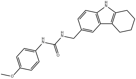 1-(4-methoxyphenyl)-3-(6,7,8,9-tetrahydro-5H-carbazol-3-ylmethyl)urea 结构式