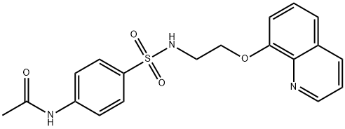 N-[4-(2-quinolin-8-yloxyethylsulfamoyl)phenyl]acetamide 结构式