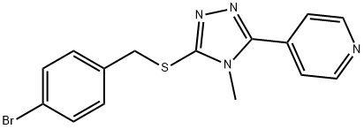 4-(5-((4-溴苄基)硫基)-4-甲基-4H-1,2,4-三唑-3-基)吡啶 结构式
