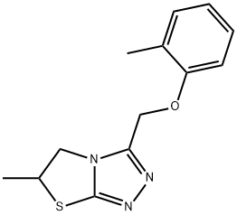 6-methyl-3-[(2-methylphenoxy)methyl]-5,6-dihydro-[1,3]thiazolo[2,3-c][1,2,4]triazole 结构式