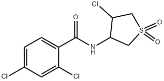 2,4-dichloro-N-(4-chloro-1,1-dioxothiolan-3-yl)benzamide 结构式