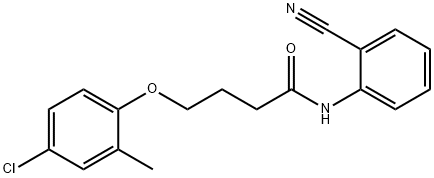 4-(4-chloro-2-methylphenoxy)-N-(2-cyanophenyl)butanamide 结构式