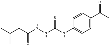 1-(4-acetylphenyl)-3-(3-methylbutanoylamino)thiourea 结构式