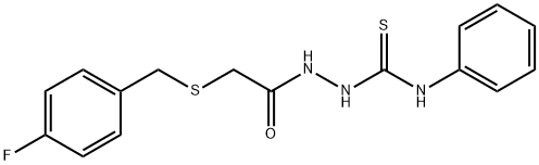 1-[[2-[(4-fluorophenyl)methylsulfanyl]acetyl]amino]-3-phenylthiourea 结构式