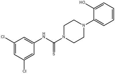 N-(3,5-dichlorophenyl)-4-(2-hydroxyphenyl)piperazine-1-carbothioamide 结构式