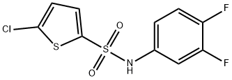 5-chloro-N-(3,4-difluorophenyl)thiophene-2-sulfonamide 结构式