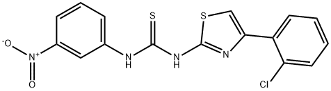 1-[4-(2-chlorophenyl)-1,3-thiazol-2-yl]-3-(3-nitrophenyl)thiourea 结构式