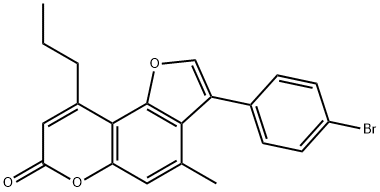 3-(4-bromophenyl)-4-methyl-9-propylfuro[2,3-f]chromen-7-one 结构式