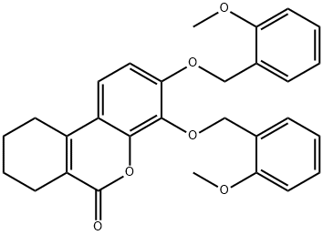 3,4-bis[(2-methoxyphenyl)methoxy]-7,8,9,10-tetrahydrobenzo[c]chromen-6-one 结构式