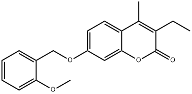 3-ethyl-7-[(2-methoxyphenyl)methoxy]-4-methylchromen-2-one 结构式