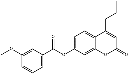 (2-oxo-4-propylchromen-7-yl) 3-methoxybenzoate 结构式