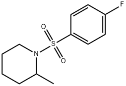 1-(4-fluorophenyl)sulfonyl-2-methylpiperidine 结构式