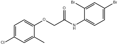 2-(4-chloro-2-methylphenoxy)-N-(2,4-dibromophenyl)acetamide 结构式