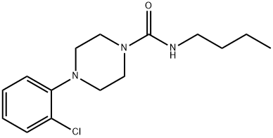 N-butyl-4-(2-chlorophenyl)piperazine-1-carboxamide 结构式