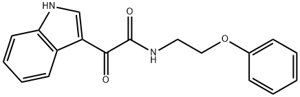 2-(1H-indol-3-yl)-2-oxo-N-(2-phenoxyethyl)acetamide 结构式