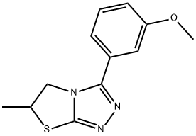 3-(3-methoxyphenyl)-6-methyl-5,6-dihydro-[1,3]thiazolo[2,3-c][1,2,4]triazole 结构式