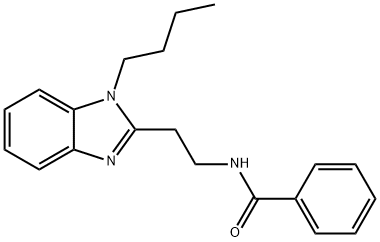 N-[2-(1-丁基-1H-苯并咪唑-2-基)乙基]苯甲酰胺 结构式