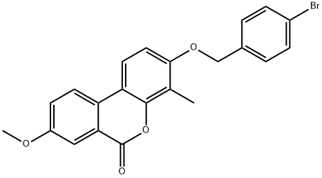 3-[(4-bromophenyl)methoxy]-8-methoxy-4-methylbenzo[c]chromen-6-one 结构式