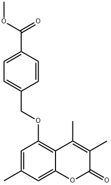 methyl 4-[(3,4,7-trimethyl-2-oxochromen-5-yl)oxymethyl]benzoate 结构式